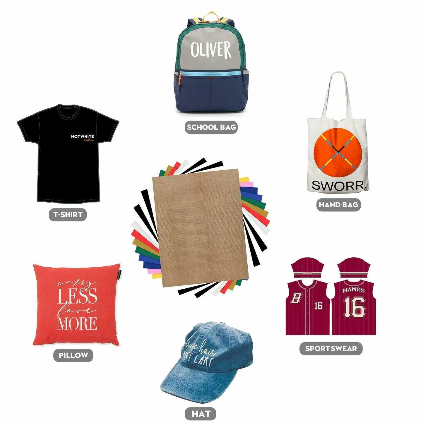 Cricut-kompatibel: HTV-Folien – 30 x 25 cm – Bunte PU-Bügelfolien für Textildruck mit Cricut & Transferpresse