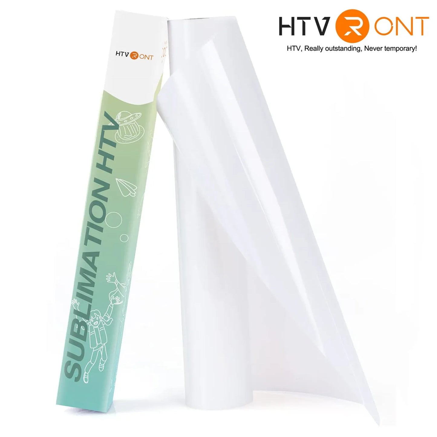 Cricut-kompatibel: Sublimations-HTV – Matt – 30 x 152 cm – Für helle Baumwollstoffe & DIY-Textildruck