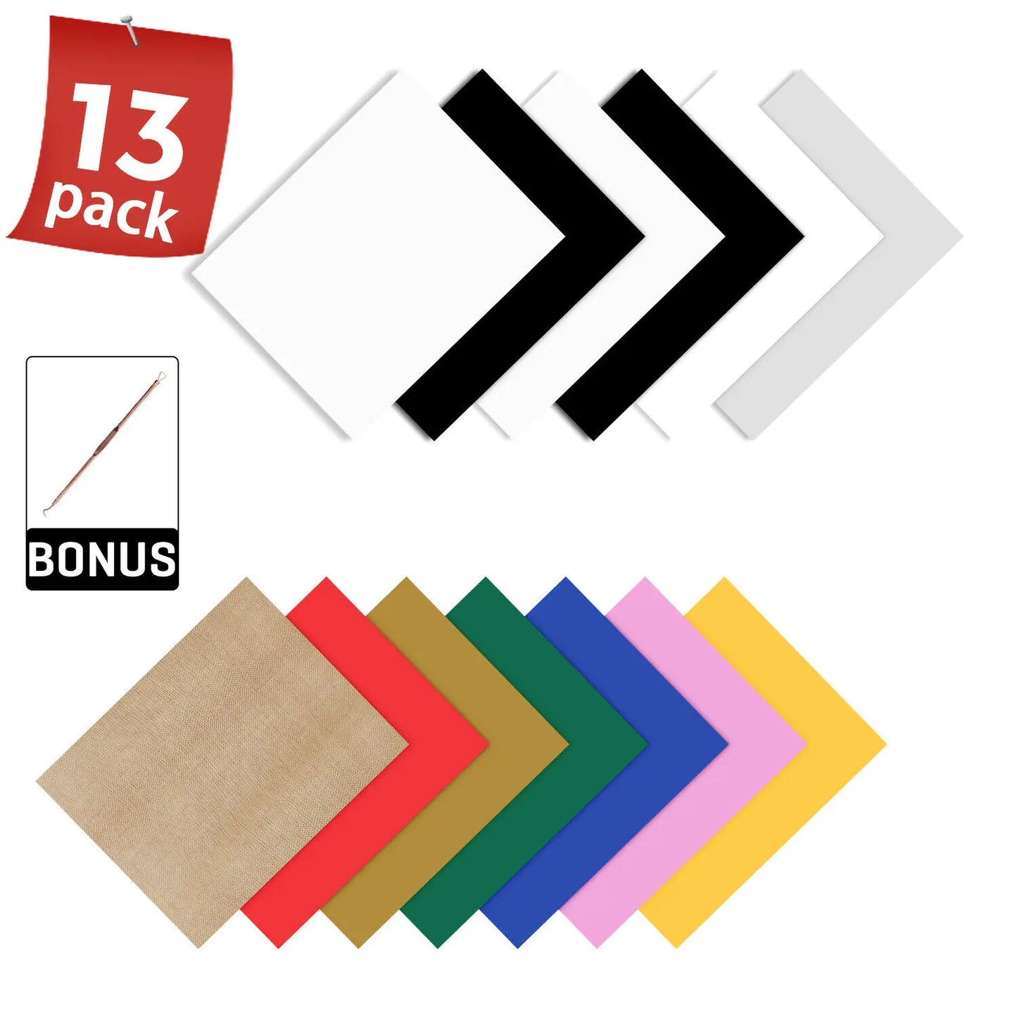 Cricut-kompatibel: HTV-Folien – 30 x 25 cm – Bunte PU-Bügelfolien für Textildruck mit Cricut & Transferpresse
