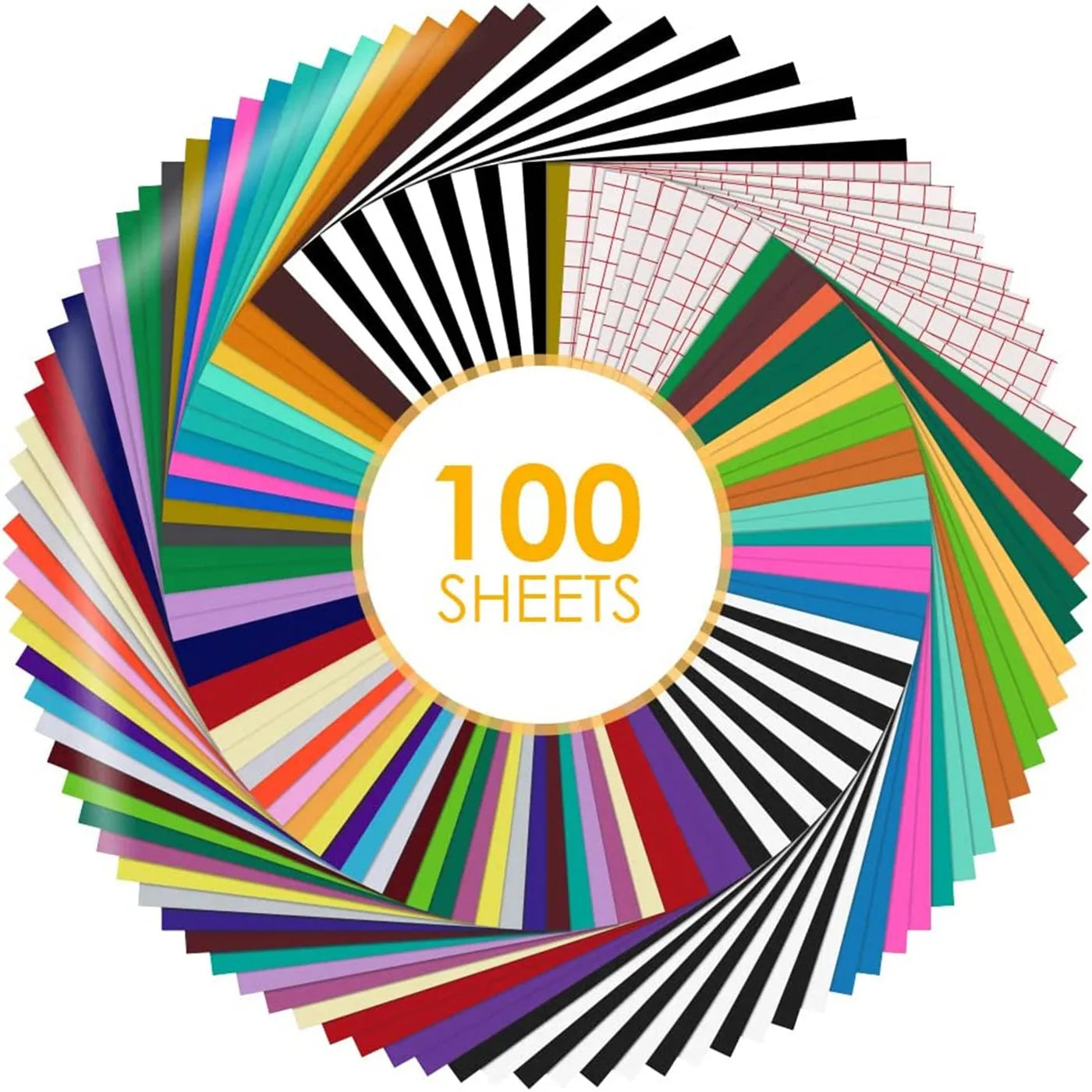 Cricut-kompatibel: 80/100 Vinylfolien 30 x 30 cm – Selbstklebende Deko-Folien mit Transferpapier für DIY & Becherdeko