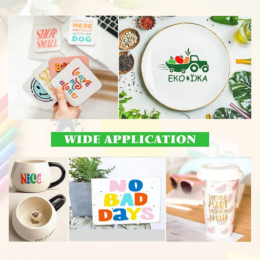 Cricut-kompatibel: 14/18 Rollen Permanent Vinyl – Bunte Plotter-Klebefolie 12x91 cm für Tassen, Gläser, Handyhüllen & mehr