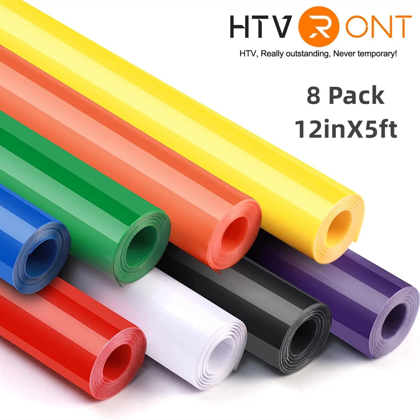 Cricut-kompatibel: 8/12 Rollen Permanent Vinyl – Bunte Plotter-Klebefolie 12x152 cm für Tassen, Gläser, Handyhüllen & mehr