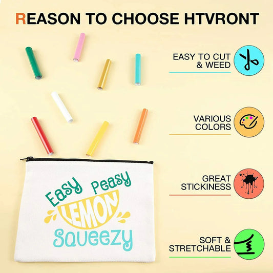 Cricut-kompatibel: 14 HTV-Rollen – 30 x 90 cm – Buntes PU-Flexfolien-Set zum Aufbügeln für Textilien & Geschenke