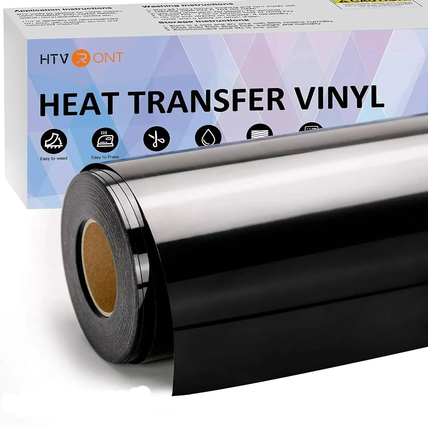Cricut-kompatibel: HTV-Flexfolie – 30 x 1500 cm – PU-Bügelfolie auf Rolle für DIY-Textildruck & Plotterprojekte