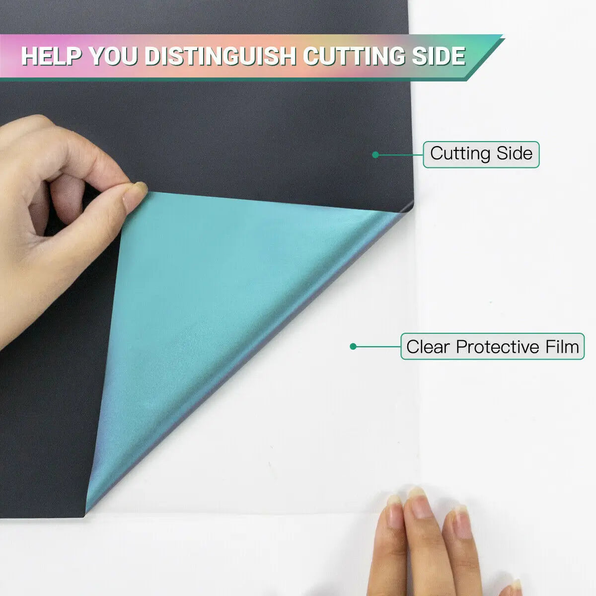 Cricut-kompatibel: Chamäleon HTV-Folie mit Farbverlauf – 30 x 150 cm – Farbwechsel-Flexfolie zum Aufbügeln