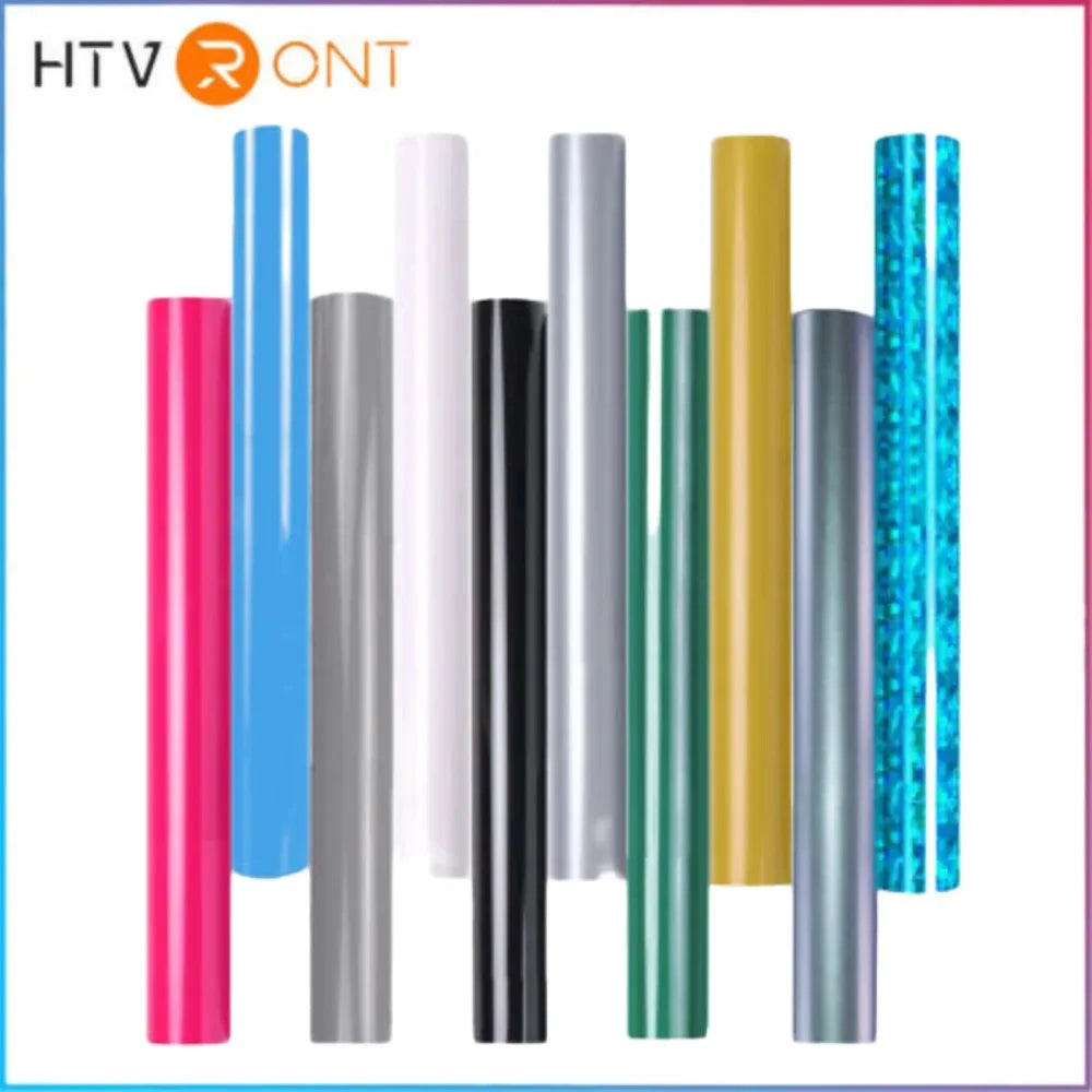 Cricut-kompatibel: 10 HTV-Rollen – 30 x 152 cm – Flexfolien-Set zum Aufbügeln für Textilien & DIY-Projekte