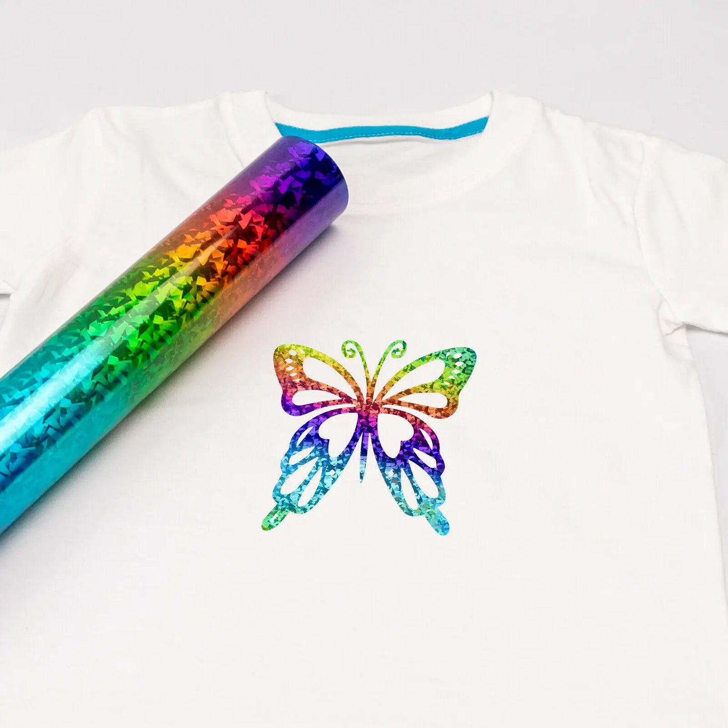 Cricut-kompatibel: Holografische HTV-Folie – Metallic Crystal – 30 x 150 cm – Flexfolie zum Aufbügeln