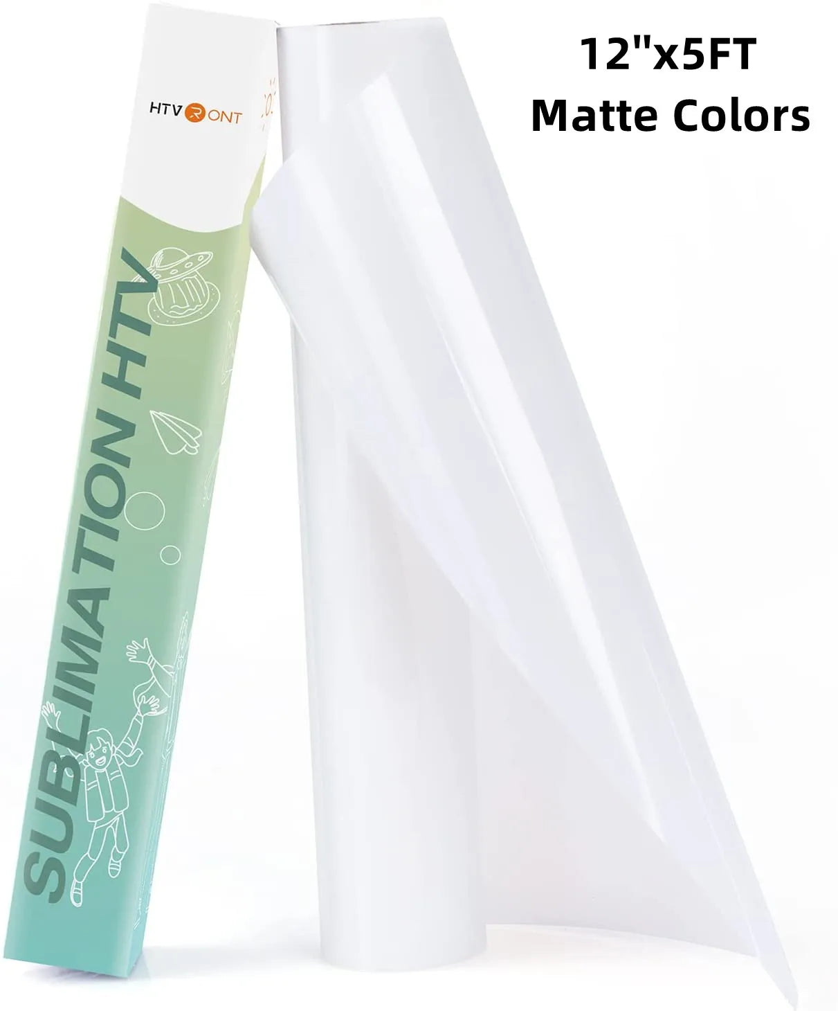 Cricut-kompatibel: Sublimations-HTV – Matt – 30 x 152 cm – Für helle Baumwollstoffe & DIY-Textildruck