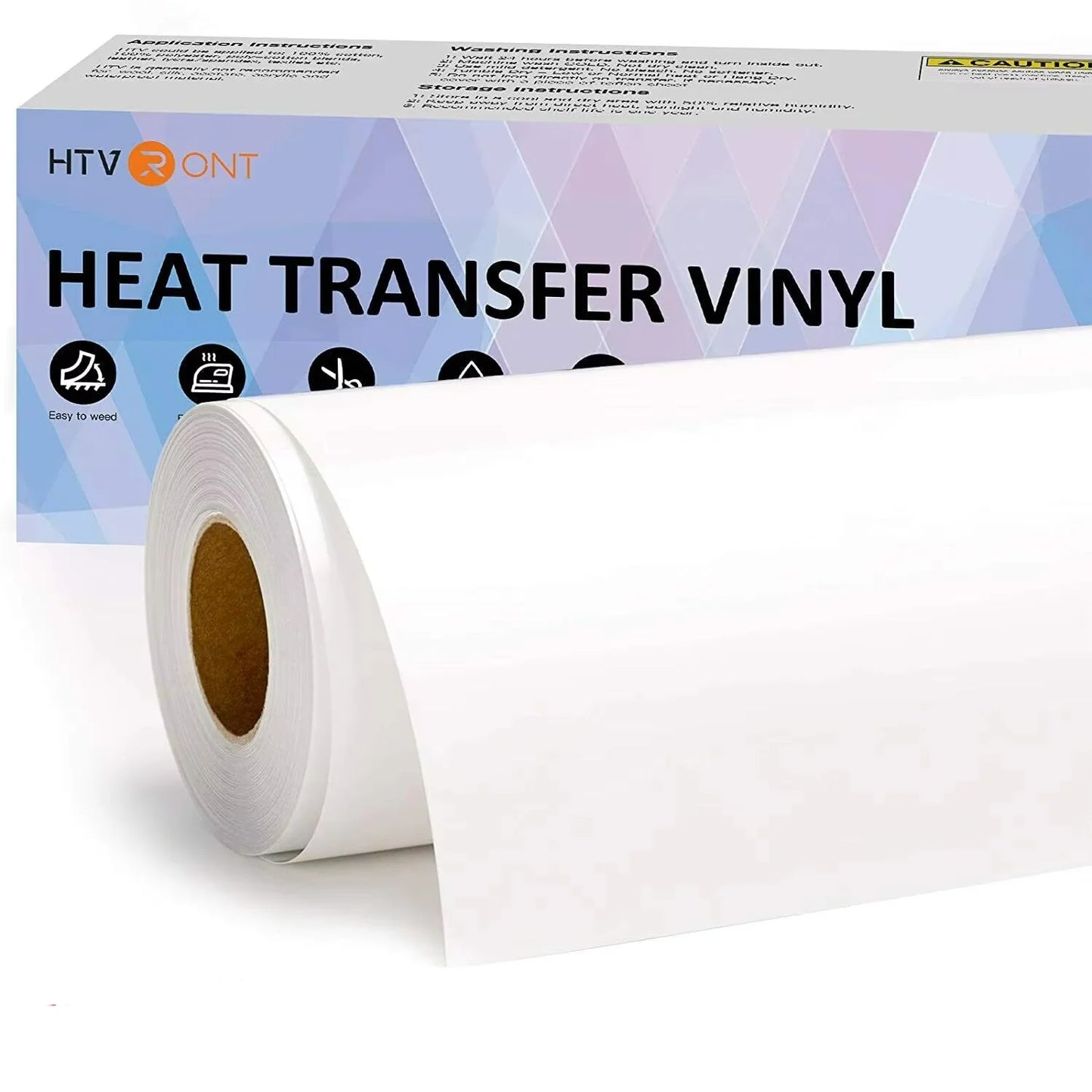 Cricut-kompatibel: HTV-Flexfolie – 30 x 1500 cm – PU-Bügelfolie auf Rolle für DIY-Textildruck & Plotterprojekte