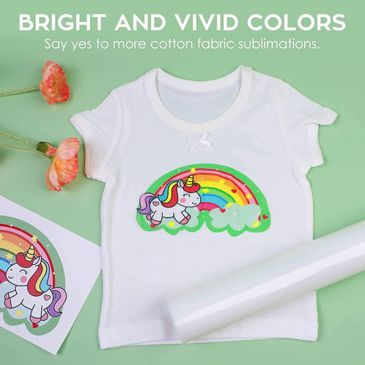 Cricut-kompatibel: Sublimations-HTV – Matt – 30 x 152 cm – Für helle Baumwollstoffe & DIY-Textildruck