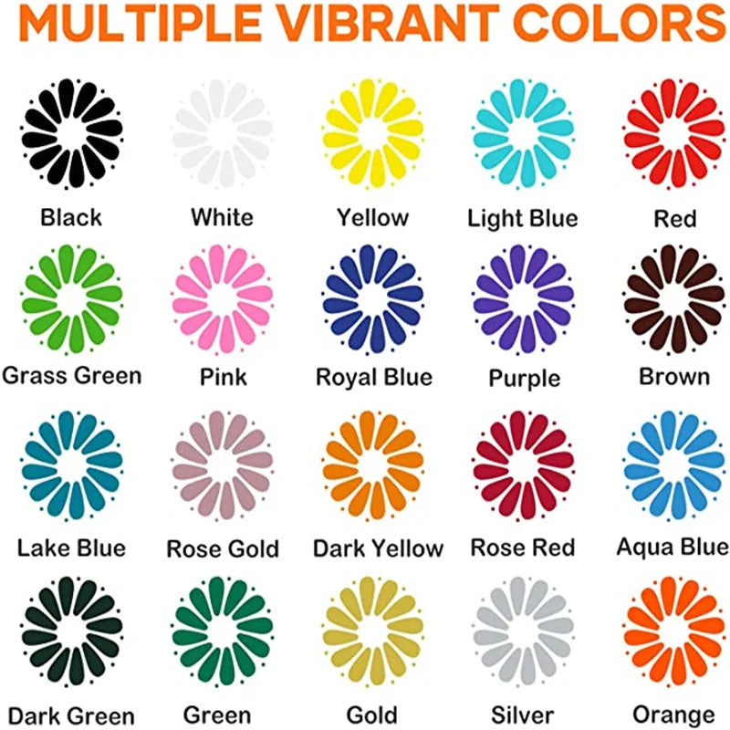 Cricut-kompatibel: 20er/14er Set HTV-Flexfolien – 30 x 90 cm – PU-Bügelfolie zum Aufpressen für DIY-Textildruck