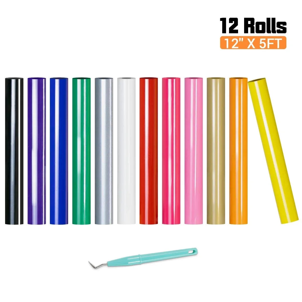 Statt 120 € – jetzt nur 60 € (Rabatt wird automatisch an der Kasse abgezogen) | Cricut-kompatibel: 12 HTV-Rollen – 30 x 152 cm