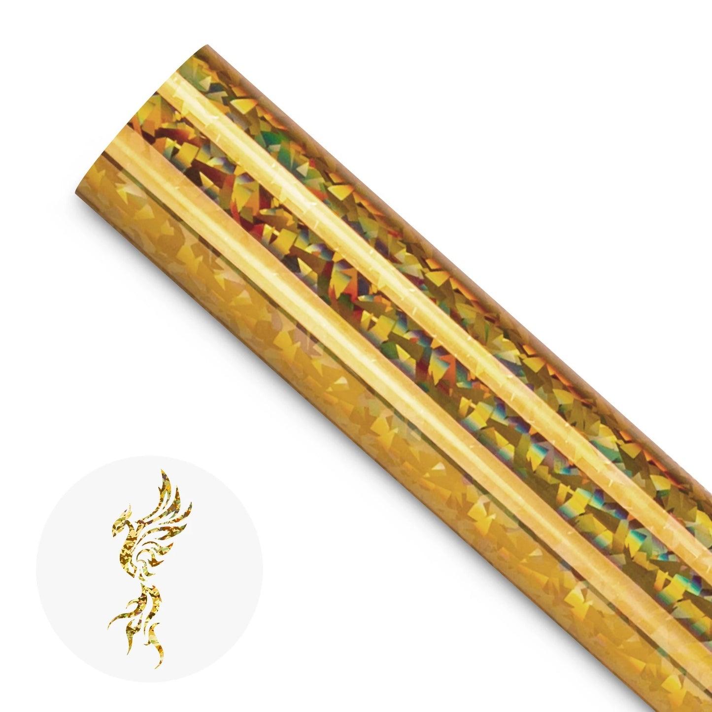 3 Stück Cricut-kompatibel Plotter Kristall Holographisches Metallisches Wärmeübertragungs-Vinyl 30 × 150 cm – Rollen Set in verschiedenen Farben – Bügelfolie für T-Shirts