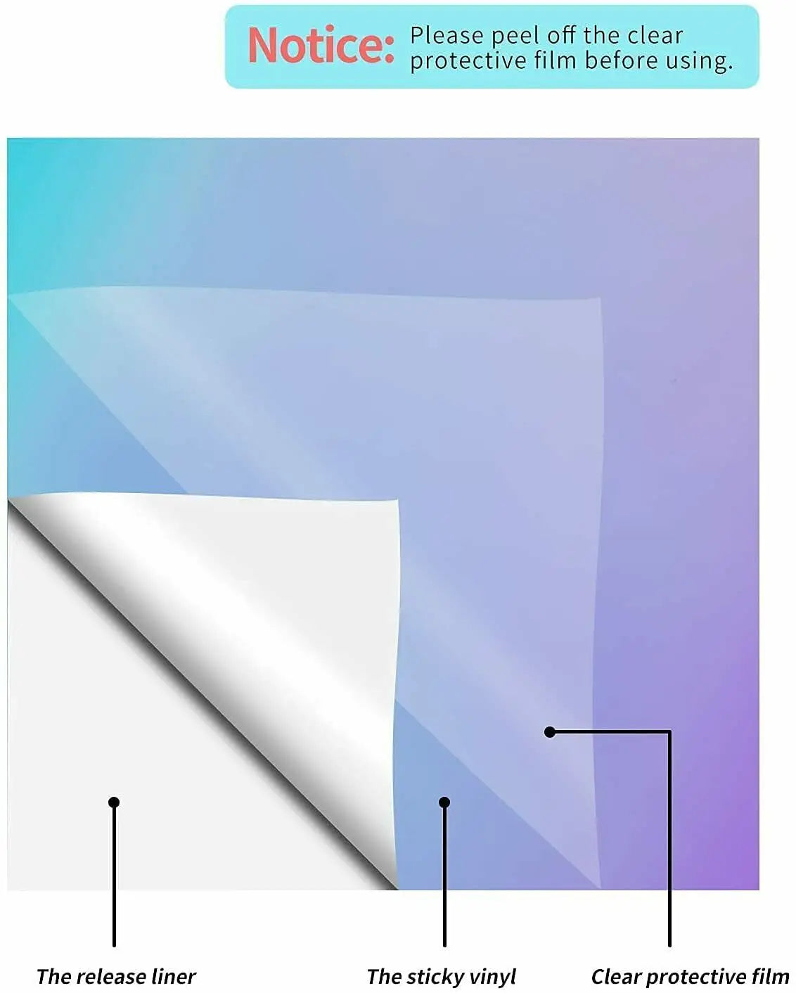 Cricut-kompatibel 12 Bögen Holografische Klebefolie – Permanent Vinyl für Plotter (30,5 × 30,5 cm)