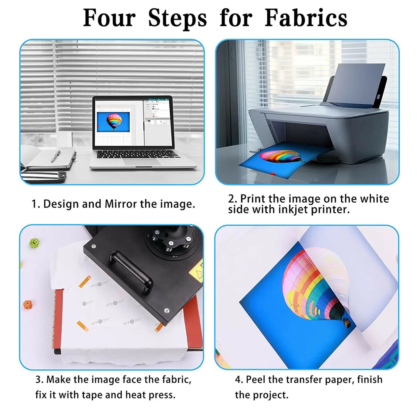 Cricut-kompatibel: 150 Blatt Sublimationspapier – A4 (21 × 29,7 cm) – 120 g Transferpapier für Plotter, T-Shirts & Textildruck