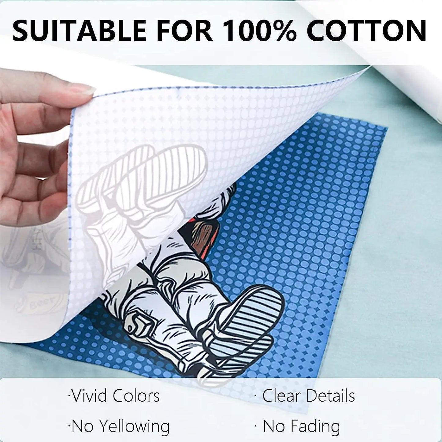 Cricut-kompatibel: Sublimationsfolie für dunkle Stoffe – 30 x 152 cm – Glänzend oder Matt – Waschbeständig & langlebig