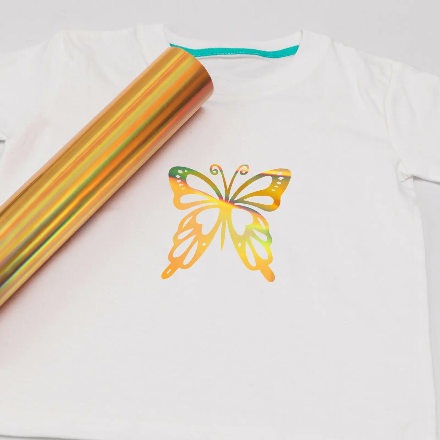 Cricut-kompatibel: Holografische HTV-Folie mit Farbverlauf – 30 x 305 cm – Metallic-Flexfolie zum Aufbügeln