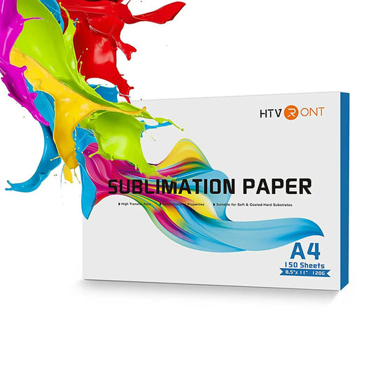 Cricut-kompatibel: 150 Blatt Sublimationspapier – A4 (21 × 29,7 cm) – 120 g Transferpapier für Plotter, T-Shirts & Textildruck