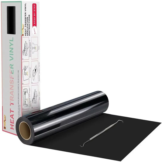 Cricut-kompatibel: HTV-Flexfolie – 30 x 1500 cm – PU-Bügelfolie auf Rolle für DIY-Textildruck & Plotterprojekte