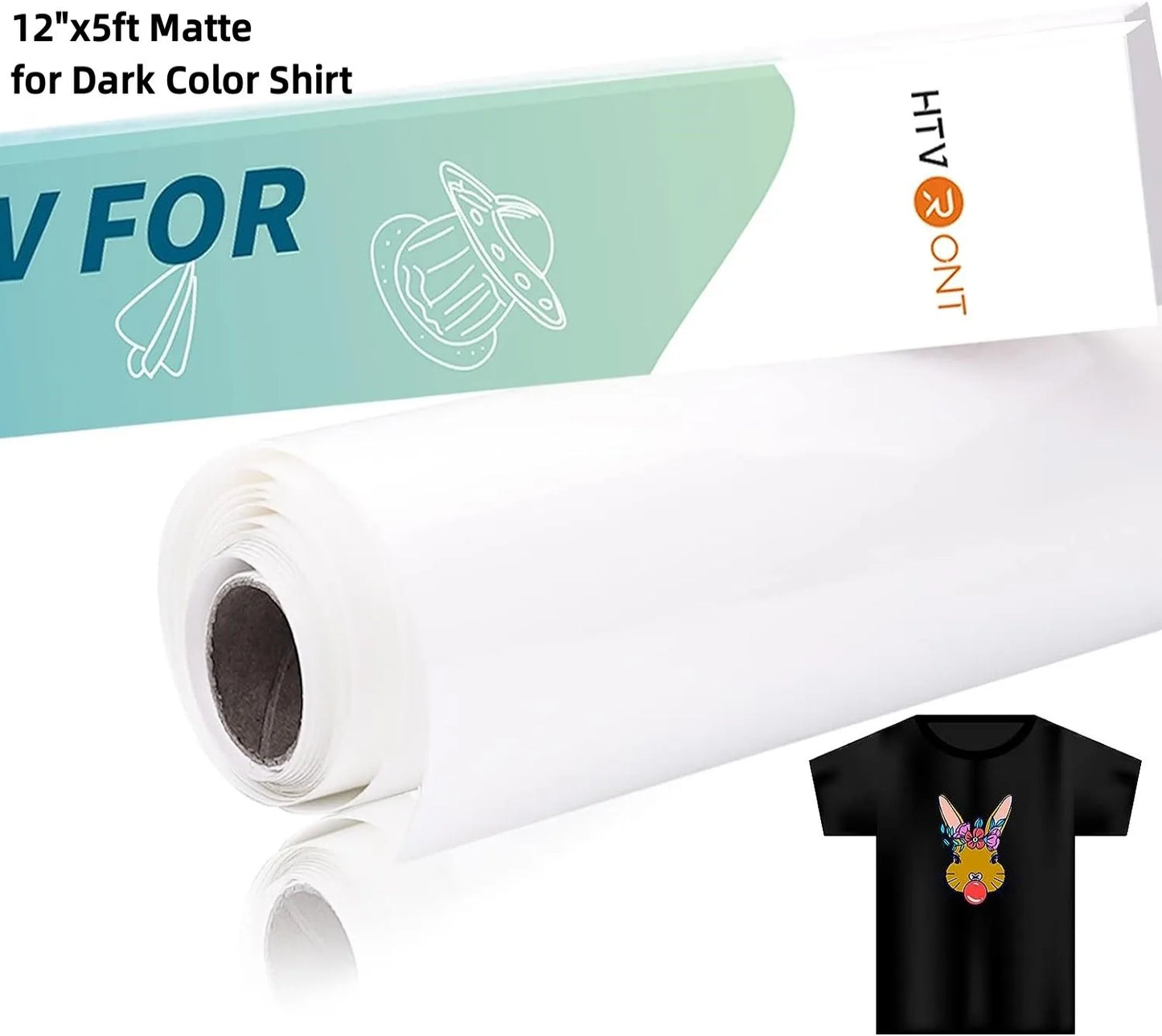 Cricut-kompatibel: Sublimationsfolie für dunkle Stoffe – 30 x 152 cm – Glänzend oder Matt – Waschbeständig & langlebig