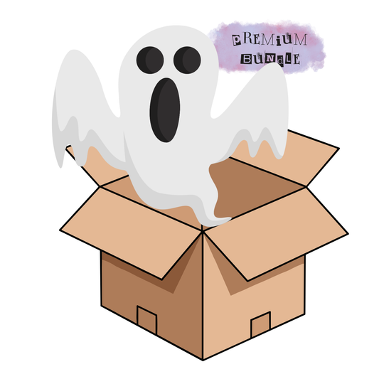 Premium Halloween Premium Mystery Box – 50 SVGs + Schwarze & Orange Vinylrollen (3 m gesamt)