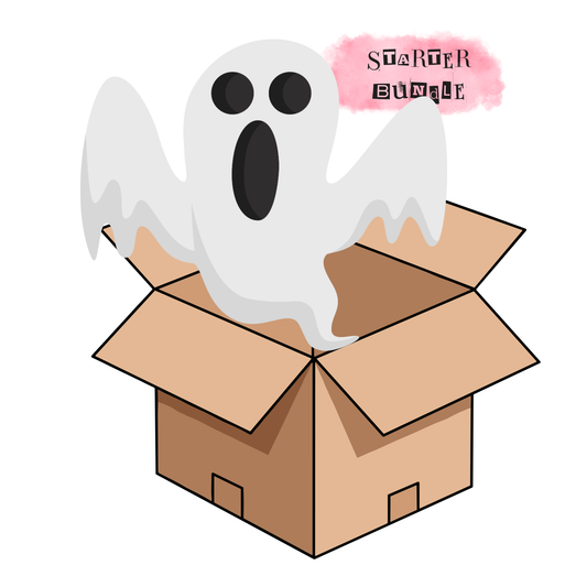 Halloween Vinyl Starter Mystery Box – 50 SVGs + 1 Schwarze Vinylrolle