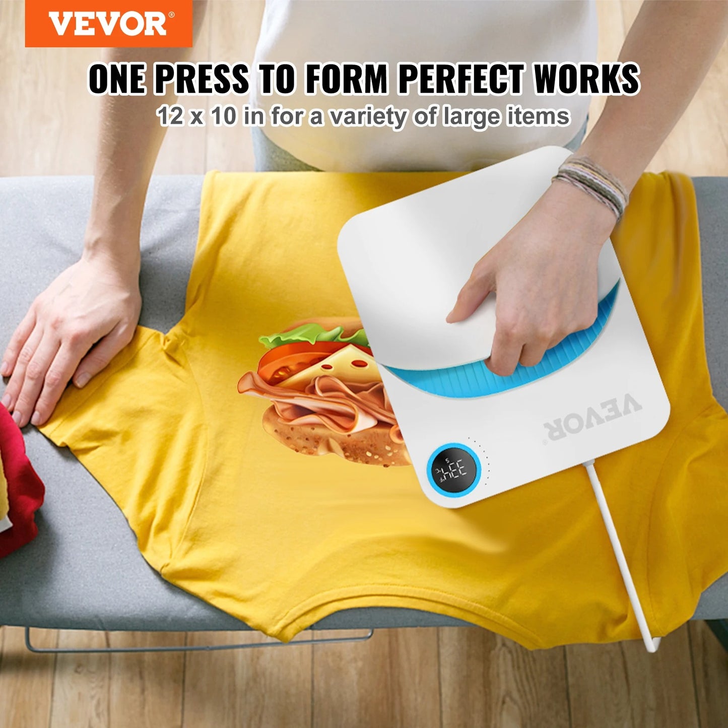 Cricut-Material geprüft und kompatibel: 30 x 25 cm Heat Press – Sublimations- & Transferpresse (Blau)