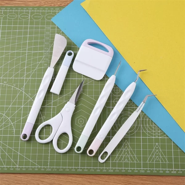 Cricut-kompatibles 6-teiliges Set Handwerk-Vinyl-Unkrautwerkzeuge – Sammelalbum, DIY-Silhouette, Relief-Tool-Kit für Cricut Maker, Silhouetten-Handwerkzeuge - Image 2