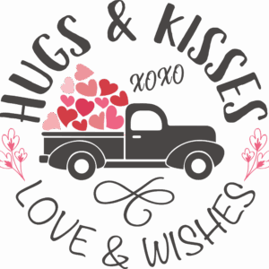 cricut einfach schneiden hugs_kisses_love_wishes