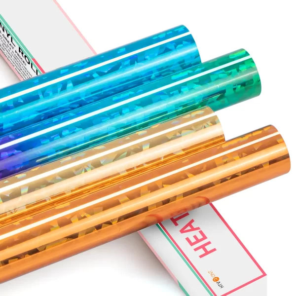 Cricut-kompatibel: Farbverlauf-Bügelfolie Regenbogen – 30 x 150 cm Flexfolie für T-Shirts, Caps & DIY-Textildesigns - Image 2