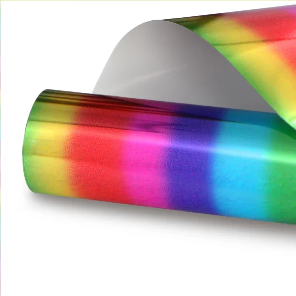 Cricut-kompatibel: Farbverlauf-Bügelfolie Regenbogen – 30 x 150 cm Flexfolie für T-Shirts, Caps & DIY-Textildesigns - Image 7