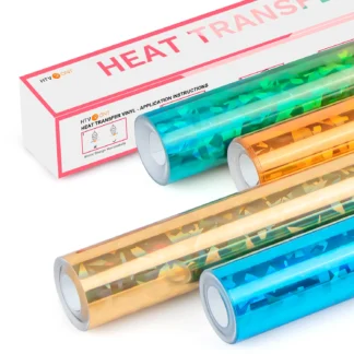 Cricut-kompatibel: Farbverlauf-Bügelfolie Regenbogen – 30 x 150 cm Flexfolie für T-Shirts, Caps & DIY-Textildesigns