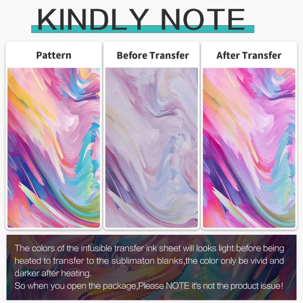 Cricut-kompatibel – 20 Stück Infusible-Ink-Bundle (30x30 cm) - Image 2