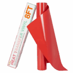 Cricut-kompatibel Plotter HTV Flexfolie Rot – 2,44 m Aufbügel-Folie für Textilien