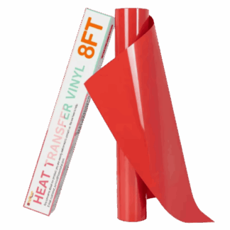 Cricut-kompatibel Plotter HTV Flexfolie Rot – 2,44 m Aufbügel-Folie für Textilien