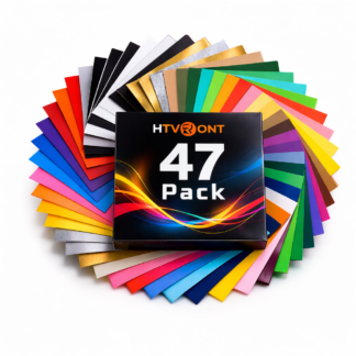 Cricut-kompatibel Plotter HTV Textilfolie 47er Set – 30 x 25 cm – Bügelfolie in 47 Farben