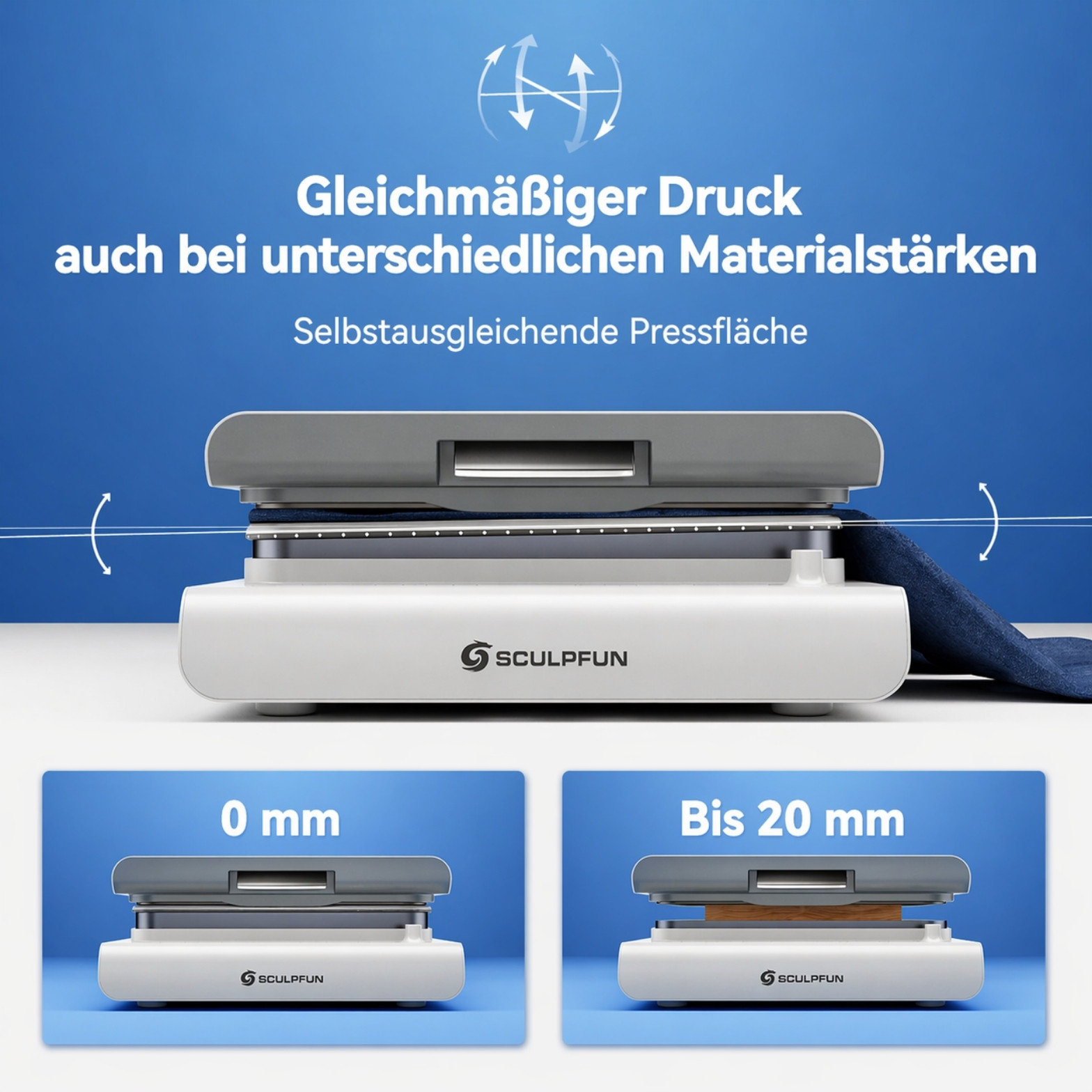 Auto-Press Weiß 38,1 × 38,1 cm – Heizpresse für HTV & Plotterfolien – Bild 4