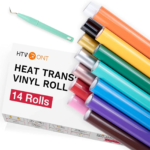 Cricut-kompatibel Plotter Textilfolie 30 x 150 cm – 14er Bundle PU HTV für Schneideplotter