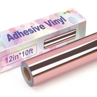 Cricut-kompatibel Metallic Plotter Vinyl 30 x 300 cm – Permanente Klebefolie Rose Gold Spiegeloptik