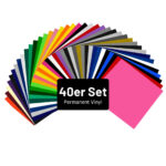 Cricut-kompatibel Plotter Vinyl 30,5 x 30,5 cm – 40er Set Permanent Klebefolie, 29 Farben