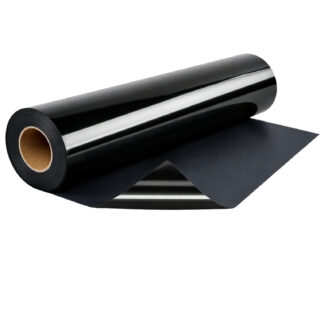 Cricut-kompatibel Plotter Bügelfolie Schwarz 30,5 cm x 15,2 m – HTV Flexfolie Rolle für Textilien
