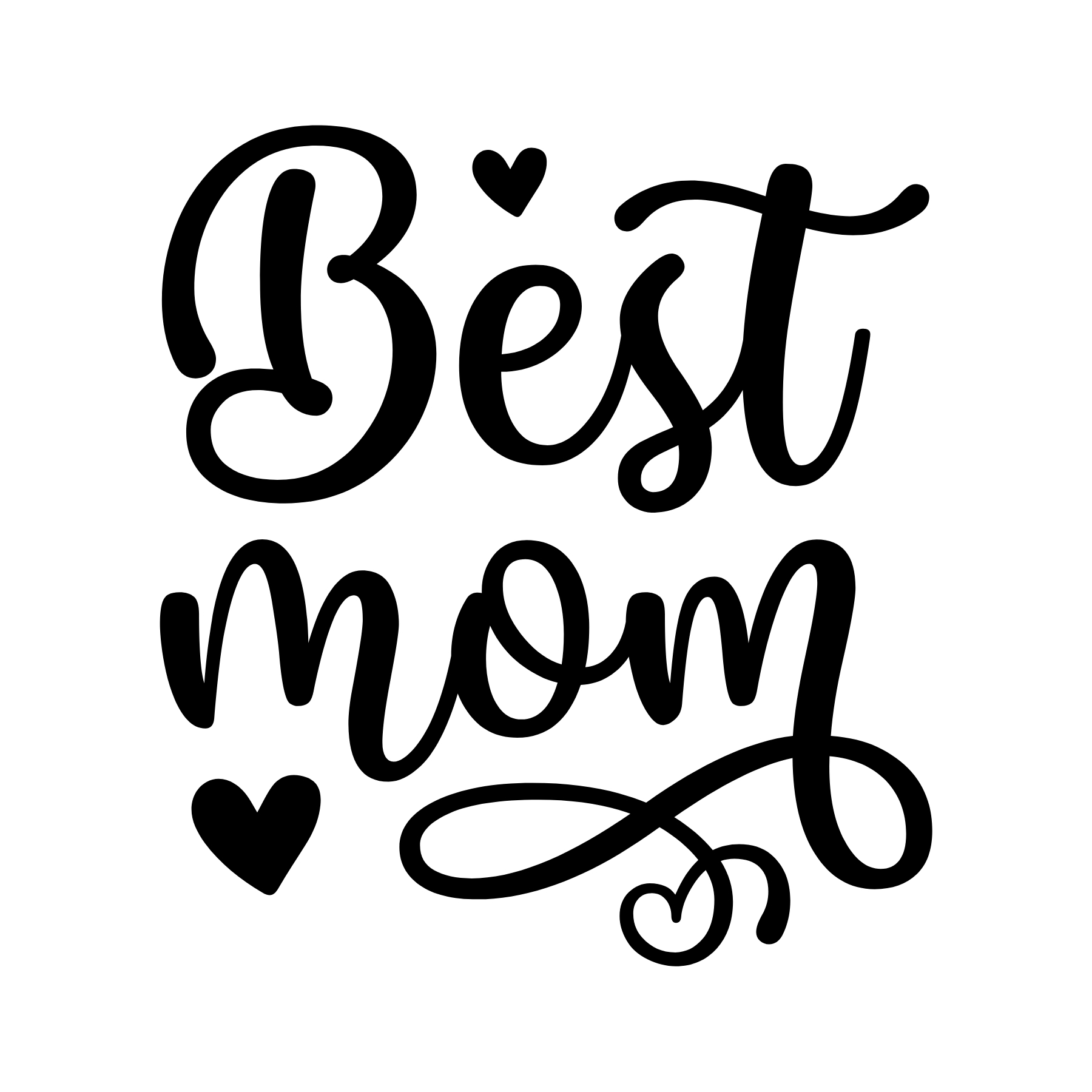 Best Mom SVG mit Herz | Cricut-kompatibel