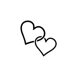 Zwei Herzen SVG | Cricut-kompatibel