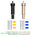 8-teiliges Cricut-kompatibles Klingenset – Fine-Point- und Deep-Point-Klingen mit Gehäusen